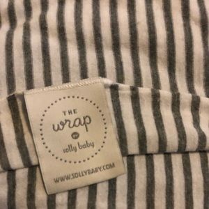 Solly Baby Wrap in Natural & Grey Stripe
